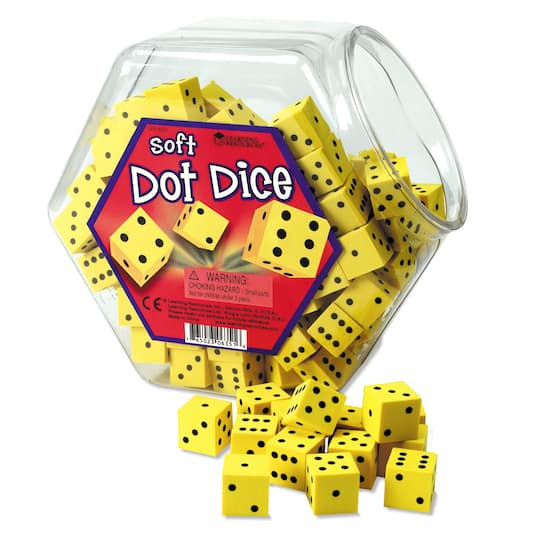 Learning Resources Soft Foam Dot Dice, 200ct.